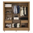 Ver imagem 3 de Guarda Roupa Ravel Quarto com 3 Portas e 2 Gavetas Espelho Amendola/off White