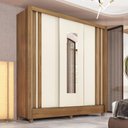 Ver imagem 5 de Guarda Roupa Ravel Quarto com 3 Portas e 2 Gavetas Espelho Amendola/off White