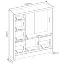 Ver imagem 4 de Guarda Roupa Ravel Quarto com 3 Portas e 2 Gavetas Espelho Amendola/off White