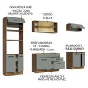 Ver imagem 5 de Armário de Cozinha Completa 270cm Rustic Cinza Agata Madesa 03