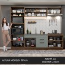 Ver imagem 6 de Armário de Cozinha Completa 270cm Rustic Cinza Agata Madesa 03