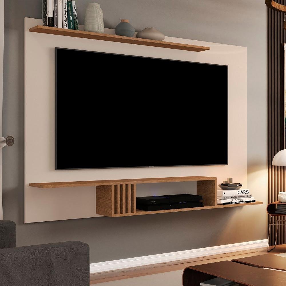 Painel Luxo para Tv até 55 Polegadas em MDP 1 Nicho Cor:Off White ...
