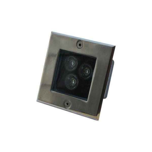 Embutido de Solo Quadrado Led 3W - 3000K