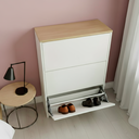 Ver imagem 6 de Sapateira com 3 Portas – Guarda Sapatos Organizador para Quarto Off White com Cinamomo