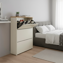 Ver mais imagens de Sapateira com 3 Portas – Guarda Sapatos Organizador para Quarto Off White com Cinamomo