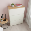 Ver imagem 5 de Sapateira com 3 Portas – Guarda Sapatos Organizador para Quarto Off White com Cinamomo