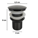 Ver imagem 2 de Válvula Click Metal Preta Para Banheiros E Lavabos 1.1/4