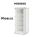Ver imagem 4 de Estante Multiuso em Madeira Maciça Branco