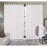 Cortina Tecido Rustico 2,00M x 2,30M Semi Blackout Branco - 1