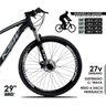 Bicicleta 29 KSW 27V Câmbio Shimano Altus Disco Hidráulico Suspensão com Trava Pto/Pta 15 - 4