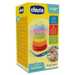Brinquedo Infantil Pirâmide Dos Anéis Chicco 6 Argolas - 3