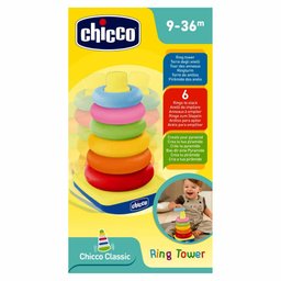 Brinquedo Infantil Pirâmide Dos Anéis Chicco 6 Argolas - 2