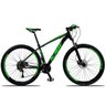 Bicicleta 29 KSW 27v Câmbio Shimano Alívio Disco Hidráulico Suspensão com Trava Pto/Vrd 21 - 1