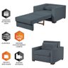 Sofa Cama Solteiro Sofia 1 Lugar 110cm com Pés de Madeira Talento Móveis - 3