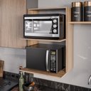 Ver imagem 2 de Suporte para Microondas e Forno Nicho Suspenso Thai 60cm Freijó M12 - D'Rossi