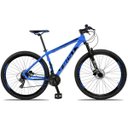 Ver imagem 1 de Bicicleta Aro 29 First Smitt 24v Câmbio Shimano Freio Disco Hidráulico com Susp Azul com Preto 17