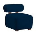 Ver imagem 1 de Poltrona Livi Tecido Bouclê Azul - Vallisa Decor