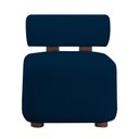 Ver imagem 3 de Poltrona Livi Tecido Bouclê Azul - Vallisa Decor