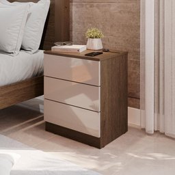 Mesa de Cabeceira Paris - Mais Móveis Newcanion/offwhite - 2