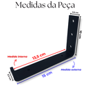 Ver imagem 7 de 2 Suportes Mão Francesa Formato L 15cm Fixo de Parede para Prateleira Aço Alta Resistência Preto