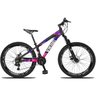 Bicicleta Vikingx Aro 26 Freeride 21 Marchas Câmbios Shimano Freio a Disco Preto e Rosa - 1