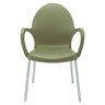 Cadeira Tramontina Grace Empilhável Verde Oliva em Polipropileno Pés Alumínio - 3
