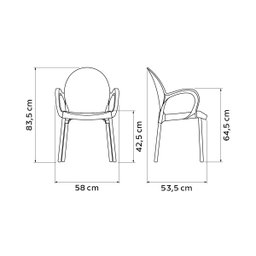 Cadeira Tramontina Grace Empilhável Verde Oliva em Polipropileno Pés Alumínio - 5