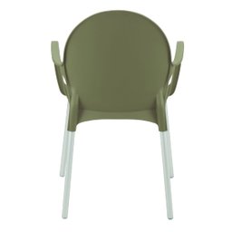 Cadeira Tramontina Grace Empilhável Verde Oliva em Polipropileno Pés Alumínio - 4