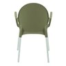 Cadeira Tramontina Grace Empilhável Verde Oliva em Polipropileno Pés Alumínio - 4