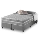 Ver imagem 1 de Cama Box Queen Bipartido Cinza + Colchão Molas Ensacadas Zidi Alabama 158x198x61cm