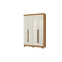 Ver imagem 6 de Roupeiro Solteiro 4 Portas 2 Gavetas - Cinamomo Off White - Aramóveis
