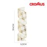 Fita de Natal Decorativa Aramada Laços Juta Xadrez Dourada 6,3cm 9,14m Cromus - 3