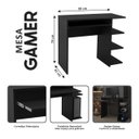Ver imagem 6 de Mesa Escrivaninha para Computador Escritório Home Office Pc Gamer.:preto