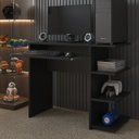 Ver imagem 1 de Mesa Escrivaninha para Computador Escritório Home Office Pc Gamer.:preto