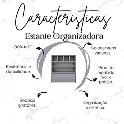 Estante Organizadora de Brinquedos Infantil em Mdf Plancasa:azul Sereno - 9