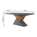 Ver imagem 3 de Mesa de Sala Jantar Dubai + Tampo Madeirado Vidro Reto 180x90cm Off White/Imbuia-Vidro Off White -