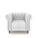 Ver imagem 7 de Conjunto Sala de Estar 1 Sofá Living 180cm e 2 Poltronas Stanford Chesterfield Pés Madeira Couro Bra