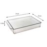 Organizador Geladeira Acrílico C/ Tampa Transp Raso 21x31cm - 5