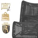 Ver imagem 4 de 3 Poltronas e Mesa Texas Alumínio Preto Corda Náutica Trama Preto