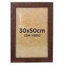 Ver imagem 1 de Moldura Quadro 30x50cm Foto Quebra-cabeça com Vidro Tacolado Moldura Madeira Escura 04 Unidades