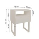 Ver imagem 4 de Mesa de Cabeceira Lateral Nicho com Gaveteiro Off White Laca