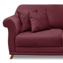 Ver imagem 6 de Sofá Decorativo 160cm 2 Lugares com 4 Almofadas Armstrong Veludo Vinho - Gran Belo