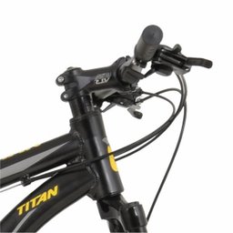 Bicicleta Aro 29 Athor TOP TITAN em Alumínio 21 Marchas Suspensão Dianteira Preta Fosca e Amarela - 2