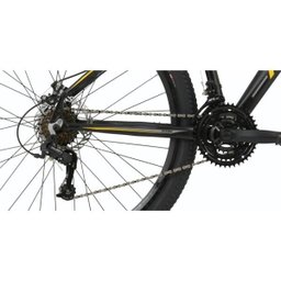 Bicicleta Aro 29 Athor TOP TITAN em Alumínio 21 Marchas Suspensão Dianteira Preta Fosca e Amarela - 3