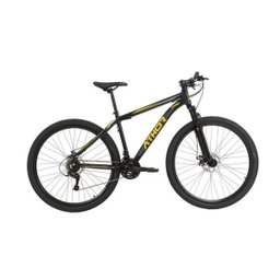 Bicicleta Aro 29 Athor TOP TITAN em Alumínio 21 Marchas Suspensão Dianteira Preta Fosca e Amarela - 1