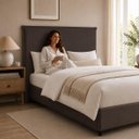 Ver imagem 1 de Cabeceira Decorativa Queen Size 1,60m Trento Suede Café - Gran Belo
