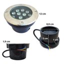 Ver imagem 2 de Balizador Led Smd 12w Bivolt Spot Embutir Piso Chão Gramado:branco Quente