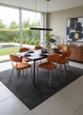 Ver imagem 1 de 6 Cadeiras de Jantar Tecido Linho Terracota Tubo Champanhe