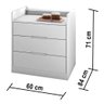 Quarto de Bebê Cléo Berço Multifuncional Americano Cômoda Infantil 5 Gavetas com Porta Branco - 6
