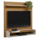 Ver imagem 1 de Painel para Tv 50 Pol Bancada Suspensa 120cm Perfect L06 Nature/off White - Mpozenato